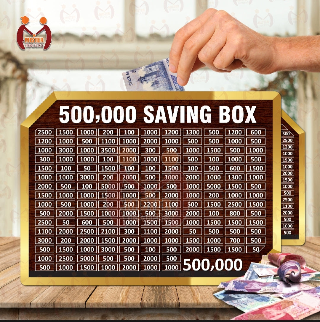 300,000 Saving Box - Wooden Money Saving Challenge Chart